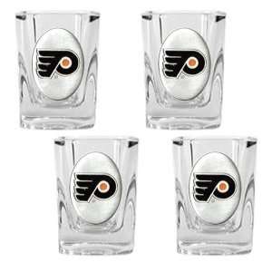  Philadelphia Flyers 4pc Square Shot Glass Set Kitchen 