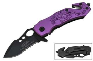 Purple Dragon Assisted Opening Rescue Pocket Knife AO  