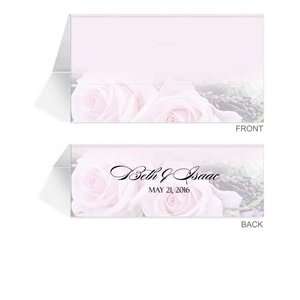   Personalized Place Cards   Baby Pink Roses on Pink II
