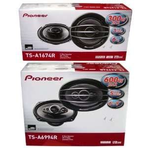  PIONEER TS A1674R 6.5 + TS A6994R 6x9 Speakers Package 