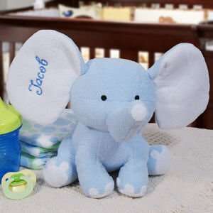  Embroidered Blue Plush Elephant Toys & Games