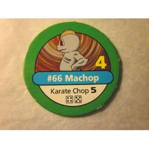  Pokemon Master Trainer 1999 Pokemon Chip Green #66 Machop 