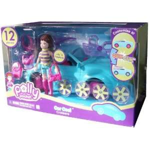  Polly Pocket Car Cool Cruisers Playset (12 Pieces)   Lila 