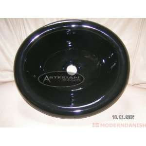  Black Vessel Sink Bathroom Drop In Porcelain Ceramic 15 