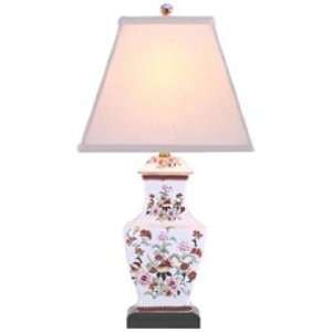    Pomegranate Porcelain Square Vase Table Lamp