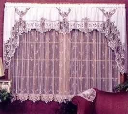 Heritage Lace Window Curtains, White or Ecru, Valance & Sheer Panels 