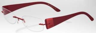 Silhouette Rimless Eyeglasses Titan Edge 7599 Chassis 40 6054 Red 