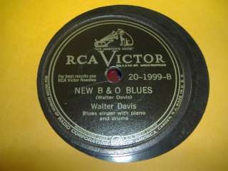 HEAR Blues 78 WALTER DAVIS New B & O Blues on RCA Victor  