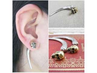 HOT SALE Retro Punk Skull rivet earrings   