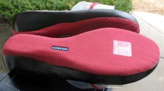 LandsEnd Red Navy Clear Slides Wedge Shoes Sandals NIB  