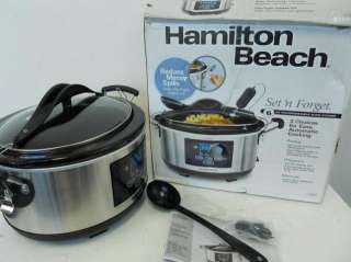 Hamilton Beach 33967 Set Forget 6Quart Programmable Slow Cooker  