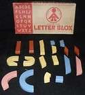 Vintage Teach a Tot Letter Blox Leargnig Game Wood Rare