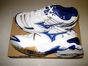Mizuno Wave Lightning 7 Womens Volleyball Shoes White/Royal NEW Size 7 