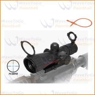   Armored 4x32 Mark III P4 Sniper Scope Blue Laser , that includes