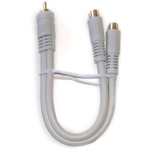   Inch RCA Plug to 2 RCA Jacks Python Cable, Ivory