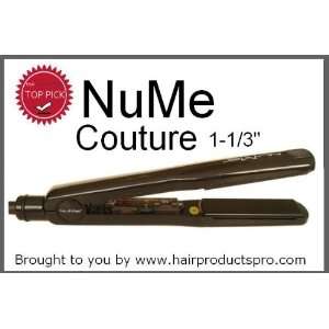  NuMe Couture 1 1/3 Tourmaline Ceramic Ionic Flat Iron 