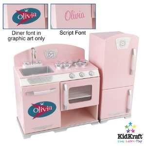  Kidkraft Personalized Pink Retro Kitchen