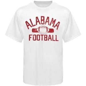   Alabama Crimson Tide White Varsity Football T shirt