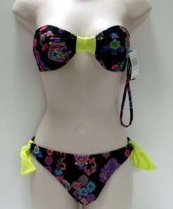 NEW Juniors Rampage 2 piece Bikini swimsuit Bandeau NWT  