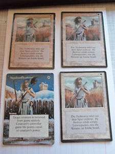 MtG Magic German FBB 3x Swords to Plowshares + 1x altered   Beta 