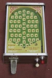  CARDS POKER 5 Cent Nickel Tabletop Countertop PINBALL Game  