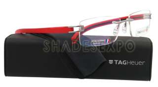 NEW TAG Heuer Eyeglasses TH 7644 BLACK 005 TAG TRACK  
