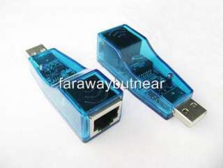 New USB 2.0 to Ethernet Network WLAN RJ45 Port Adapter Dongle for PC 