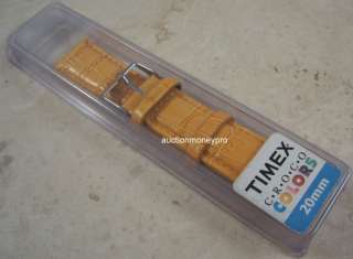   Timex Crocodile Grain Light Orange/Apricot Color 20mm Watch Band Strap