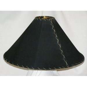  Western Leather Lamp Shade   22 Black Pig Skin