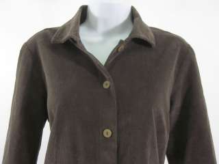 SUGAR Brown Corduroy Button Up Collared Shirt Top Sz 2  