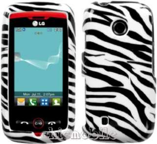   Charger + ZEBRA Hard Case Cover for NET 10 Tracfone LG505C LG 505C 505