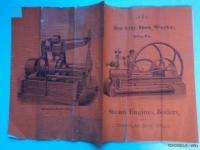 1884 Erie City Iron Works Steam Engine Saw Mill Catalog ORIGINAL 