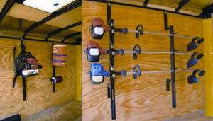 Trimmer Rack System   ALL IN ONE Enclosed Trailer Rack  