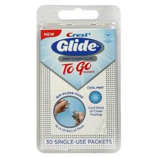  Crest Glide Deep Clean Floss To Go Packets, Cool Mint, 30 