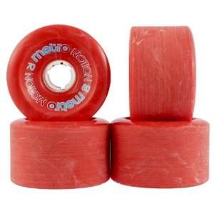   70mm 80a Red Swirl Longboard Skateboard Wheels (Set of 4 Wheels
