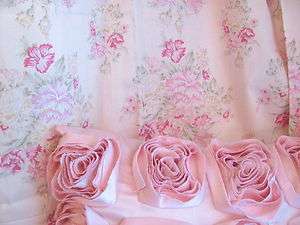 TWIN SHEET SET shabby PINK Rose FLORAL Garden Walk simply chic BEDDING 