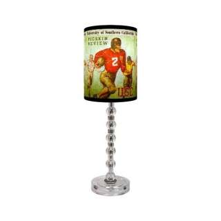 USC Vintage Football 2 Table Lamp With Acrylic Spheres Base  