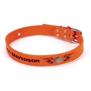   Davidson Laser Leather Dog Collar 5/8x18 ORANG