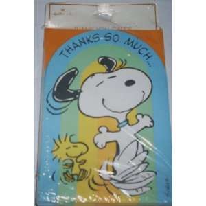 Hallmark Peanuts Snoopy 10 Vintage Thank You Cards, Notes   Thanks So 