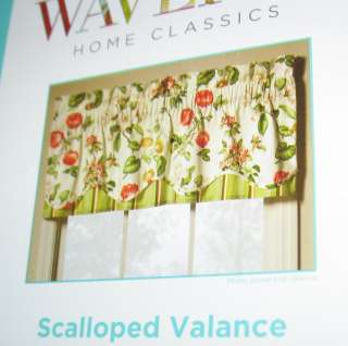   Custis Garden Pear Scallop Window Valances Floral NEW 50x16   2.ea
