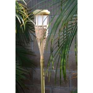  Solar Bamboo Torch with Amber Light 12 Pack