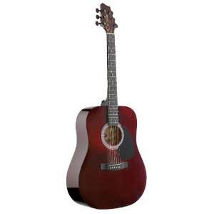  Stagg Sw203tr Western Guitar Transparent Red Musical 