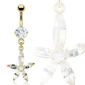   ™ Belly Button Ring Navel Starfish Body Jewelry 14 Gauge Jewelry