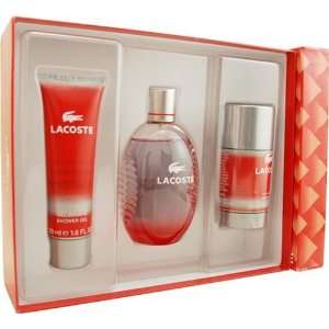 Lacoste Red Style In Play By Lacoste For Men. Set edt Spray 4.2 OZ 
