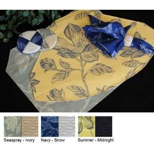 Bouquet Reversible Square Table Topper Color Summer / Midnight, Size 