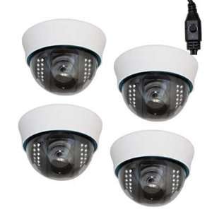 com (4) Pack of Professional Dome Indoor Surveillance Security Camera 
