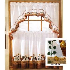 Rooster Complete 36 Kitchen Curtain Set By United 