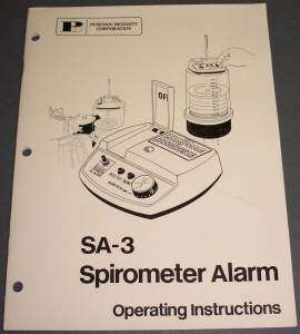  ventilator bellows assembly. The SA 3 alarm uses two standard 9 volt