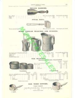 1903 Antique Woodenware Measure Ladle Funnel Catalog AD  