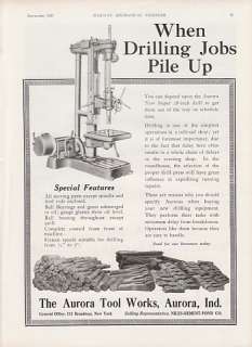 1920 Aurora Tool Works, Aurora IN Ad 28 Inch Drill  